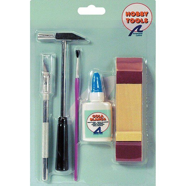 artesania latina 27003 Juego de Herramientas Básico para Maquetas de Madera Blister de herramientas iniciación al modelismo naval Artesanía Latina. Juego de herramientas con útiles indispensables para afrontar el montaje de cualquier modelo naval a escala