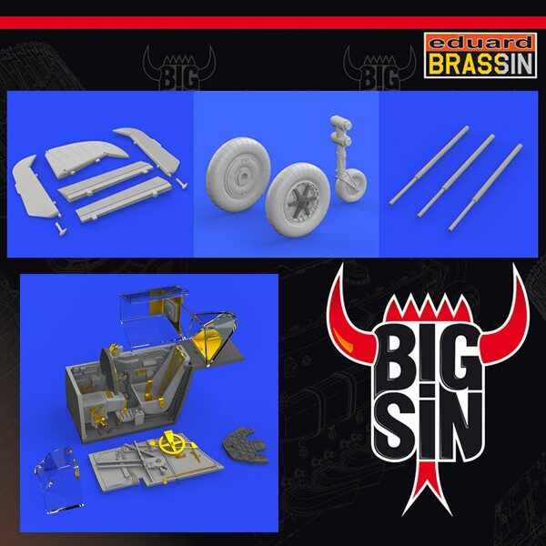 eduard big sin 64835 Messerschmitt Bf 109F w/ early seat essential Esta caja de BIG SIN de Eduard incluye 4 referencias de la serie Brassin para el Messerschmitt Bf 109F