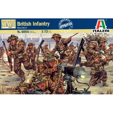 italeri 6056 British Infantry World War II Kit en plástico para montar y pintar. Incluye 50 figuras de soldados británicos en Europa durante la 2ªGM, en varias poses.