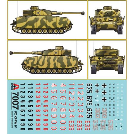 italeri 7007 German PANZER Pz.Kpfw. IV Ausf.H Kit en plástico para montar y pintar. Cadenas por tramo y eslabón. Incluye 1'2 figuras.