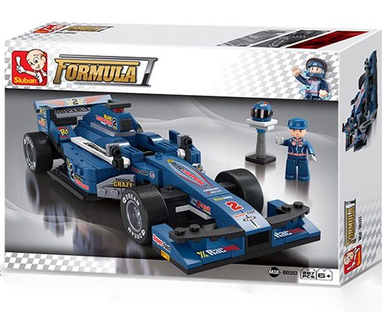 sluban m38 b0353 Sluban B0353 Formula Blue Car Racing Juego de construcción por bloques de plástico compatibles con Lego y otras marcas. Una forma fácil y divertida de construir tus primeros modelos y favorecer el desarrollo e imaginación .