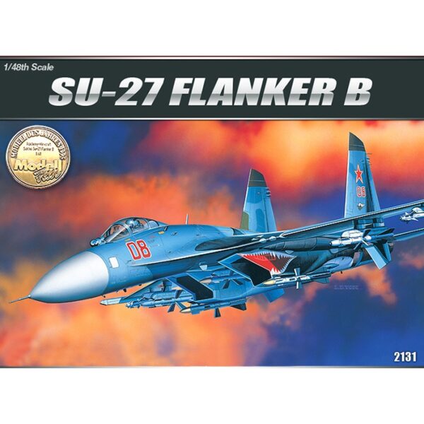 academy 12270 Sukhoi Su-27 Flanker B Kit en plástico par amontar y pintar. Incluye piezas en fotograbado. Hoja de calcas para 1 decoración.