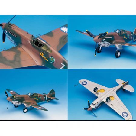 academy 12280 P-40C Tomahawk Flying Tigers in China Kit en plástico parta montar y pintar. Hoja de calcas con 2 decoraciones de aparatos volados por los voluntarios americanos de los Tigres Voladores.