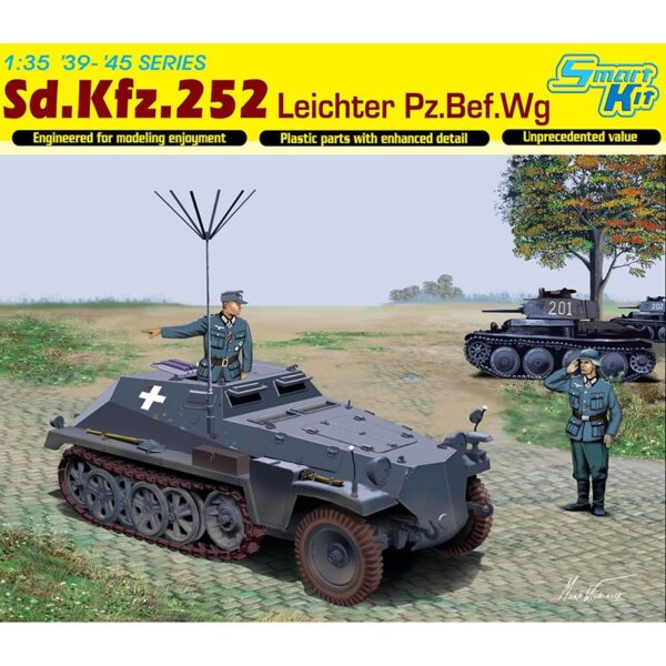 dragon 6571 Sd.Kfz.252 Leichter Bef.Wagen Kit en plástico para montar y pintar. Incluye interior detallado, fotograbados y cadenas por eslabones individuales.