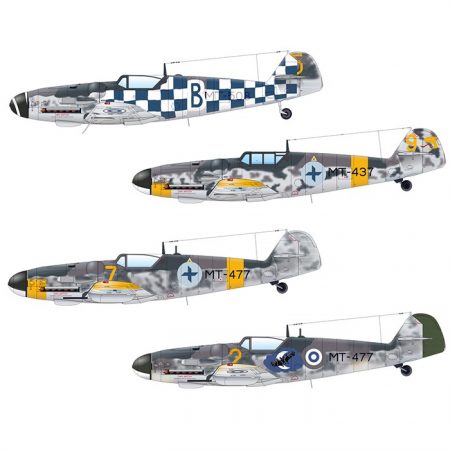 eduard 11114 Mersu Messerschmitt Bf 109G in Finland Dual Combo 1/48 Kit en plástico para montar y pintar el caza Bf 109G-2/6 con la aviación Finlandesa durante la 2ª GM y la postguerra.