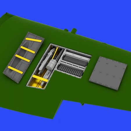 eduard brassin 648334 Spitfire Mk. IXe gun bays 1/48 Kit en resina con los pozos de armas para el Spitfire Mk.IXe. Contenido: Piezas en resina 22 y fotograbados.