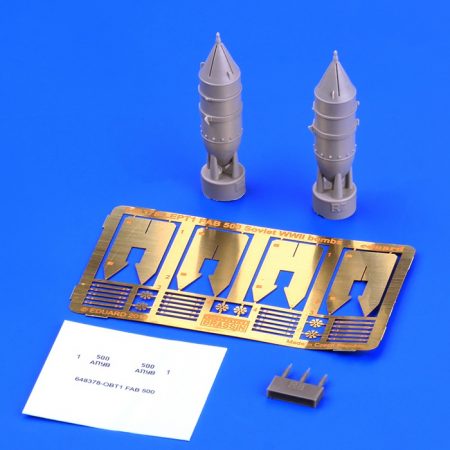 eduard brassin 648378 Soviet FAB 500 WWII bombs 1/48 Kit en resina de la bomba soviética de 500 Kg. Incluye 2 bombas.