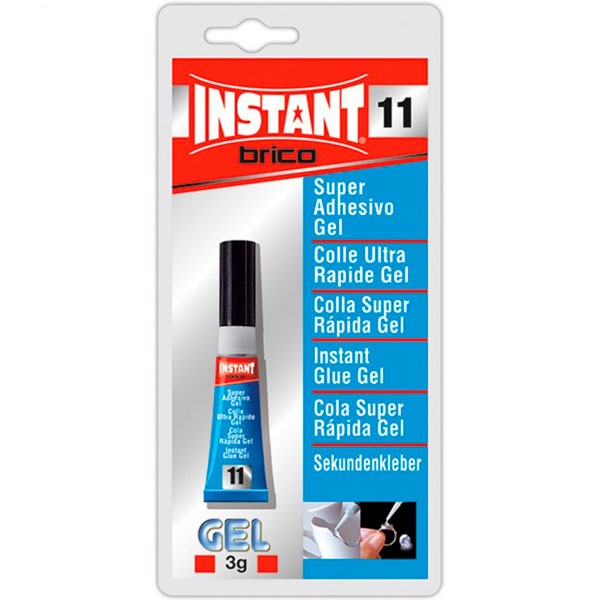 instant 270016 Pegamento Cianocrilato Gel 3gr Para pegar: Plástico, cerámica, caucho, goma, porcelana, madera, metales, vidrio, etc