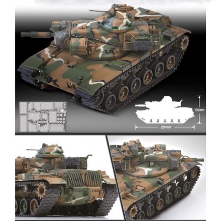 Academy 13296 U.S. ARMY M60A2 PATTON Kit en plástico para montar y pintar. Incluye piezas en fotograbado.