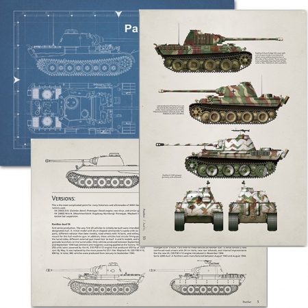Amig 6093 Panther Guía Visual Para Modelistas Monográfico dedicado al carro Sd.kfz.171 Panther.  62 páginas, con más de 154 imágenes de alta calidad incluyendo detalles raramente conocidos. 29 perfiles de color con esquemas de camuflaje y emblemas.