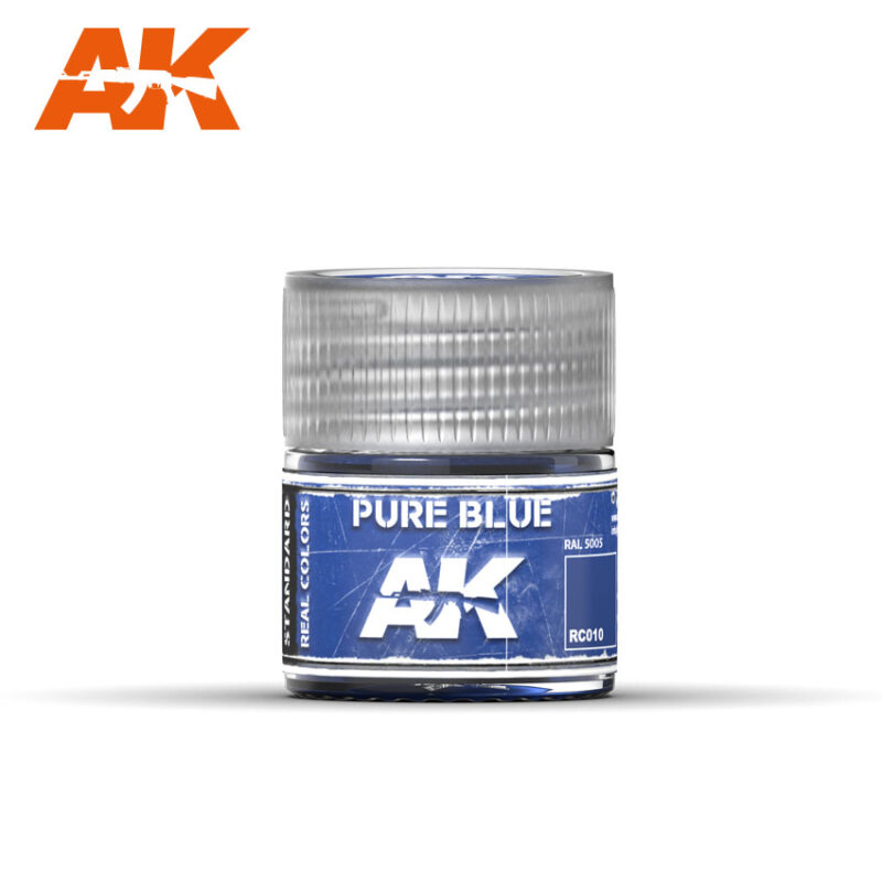 RC010 Pure Blue 10ml Pintura de base laca acrílica de la mayor calidad con tonos precisos para los vehículos militares.