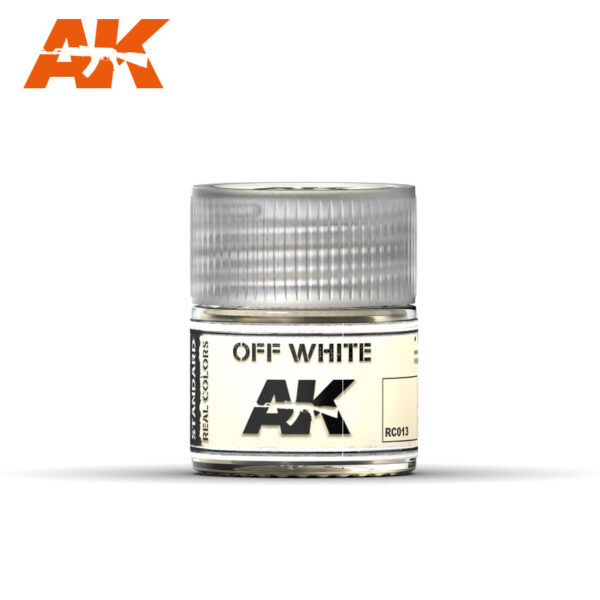 RC013 Off White 10ml Pintura de base laca acrílica de la mayor calidad con tonos precisos para los vehículos militares.