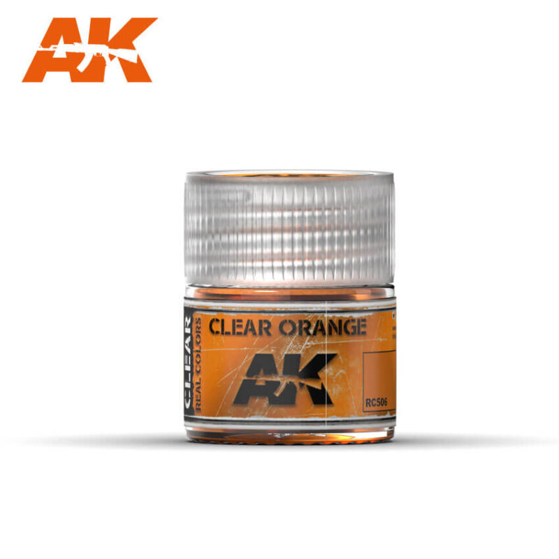 RC506 Clear Orange 10ml Barniz de base laca acrílica de la mayor calidad con tonos precisos para los vehículos militares.