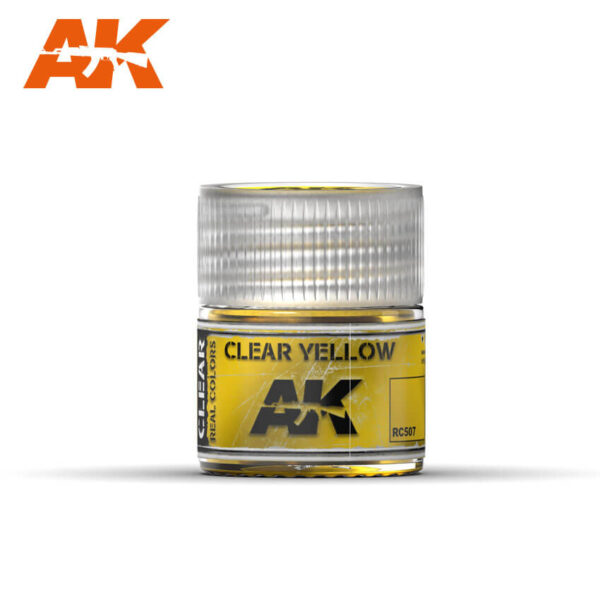 RC507 Clear Yellow 10ml Barniz de base laca acrílica de la mayor calidad con tonos precisos para los vehículos militares.