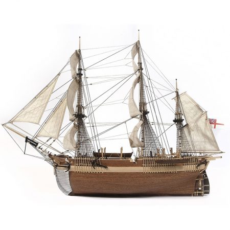 occre 12004 H.M.S. Terror Buque espedicionario 1/65 Kit de construcción tradicional en madera, casco por cuadernas con doble forro.