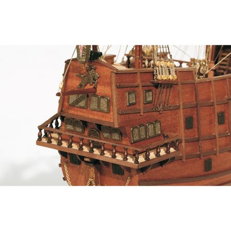 occre 13601 Galeón San Martín 1/90 Kit de construcción tradicional en madera, casco por cuadernas con doble forro.