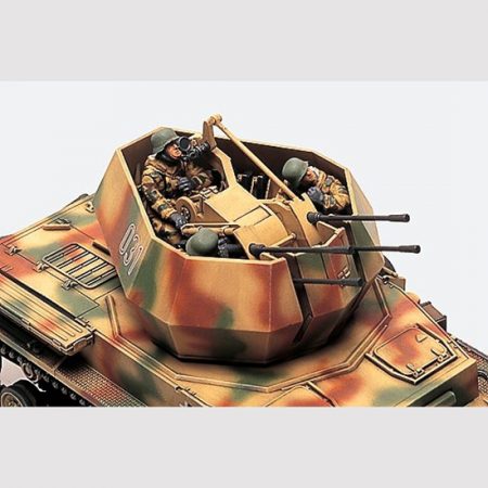 tamiya 35233 Flakpanzer IV Wirbelwind Kit en plástico para montar y pintar. Incluye 4 figuras