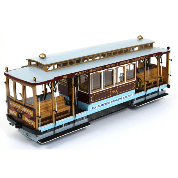 Occre 53007 Cable Car San Francisco 1/24 Kit de montaje en madera y metal, de dificultad media. Incluye instrucciones de montaje paso a paso con planos y fotografías.