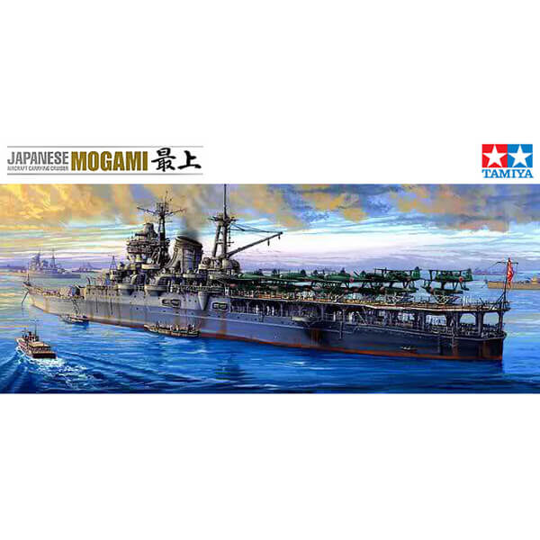 Tamiya 78021 Japanese Aircraft Carrying Cruiser Mogami 1/350 Kit en plástico para montar y pintar. Incluye piezas en fotograbado.