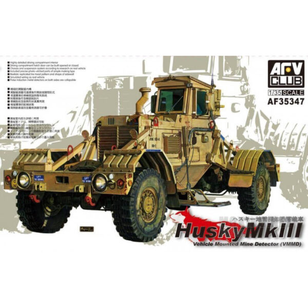 afv club 35347 Husky Mk.III Vehicle Mounted Mine Detector (VMMD) Kit en plástico para montar y pintar.