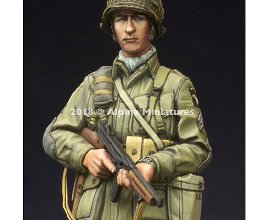 alpine miniatures 35250 US 101st Airborne NCO Kit en resina para montar y pintar. El kit incluye 1 figura y 2 cabezas.