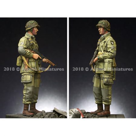 alpine miniatures 35250 US 101st Airborne NCO Kit en resina para montar y pintar. El kit incluye 1 figura y 2 cabezas.