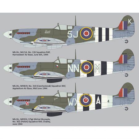 eduard 2125 The Longest Day DUAL COMBO Spitfire Mk.IX Kit en plástico para montar y pintar en edición limitada. Incluye piezas en resina, fotograbado y mascarillas.