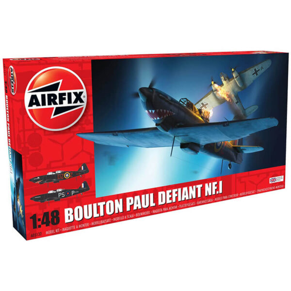 airfix a05132 Boulton Paul Defiant NF.1 Kit en plástico para montar y pintar. Incluye 2 opciones de decoración.