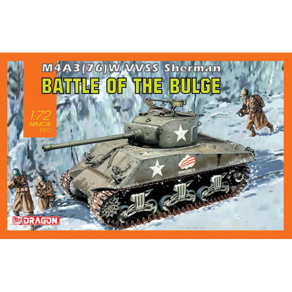 dragon models 7567 M4A3(76) W VVSS Sherman Battle of the Bulge Kit en plástico para montar  y pintar un tanque americano M4A3 Sherman de la 2ªGM.