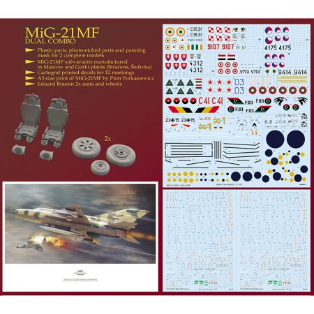 eduard r0017 MiG-21MF Royal Class Dual combo Kit en plástico para montar y pintar en edición limitada. Incluye piezas en fotograbados, resina y mascarillas.