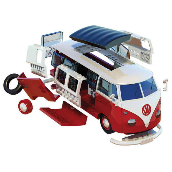j6017 Airfix Volkswagen VW Camper Van Red Quickbuild La nueva gama de modelos QUICK BUILD de Airfix se construyen usando bloques de plástico de ajuste fácil.