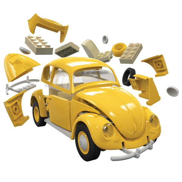 j6023 Airfix Volkswagen Beetle Yellow Quickbuild La nueva gama de modelos QUICK BUILD de Airfix se construyen usando bloques de plástico de ajuste fácil