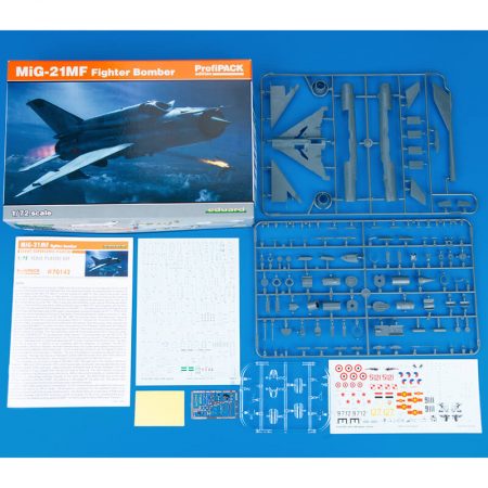 eduard 70142 MiG-21MF Fighter-Bomber ProfiPAK 1/72 Kit en plástico para montar y pintar. Incluye piezas en fotograbado y mascarillas. Hoja de calcas con 5 decoraciones