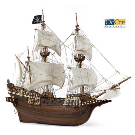 occre 12002 Galeón Buccaneer 1/100 Kit de construcción tradicional en madera, casco por cuadernas con doble forro.