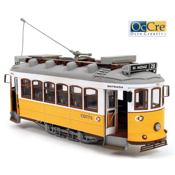 occre 53005 Tranvía Lisboa 1/24 Kit de montaje en madera y metal, de dificultad media. Incluye instrucciones de montaje paso a paso con planos y fotografías.