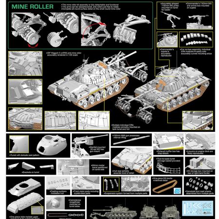 dragon 3618 IDF Magach 5 w/ERA and Mine Roller 45th Anniversary The Yom Kippur War Kit en plástico para montar y pintar.