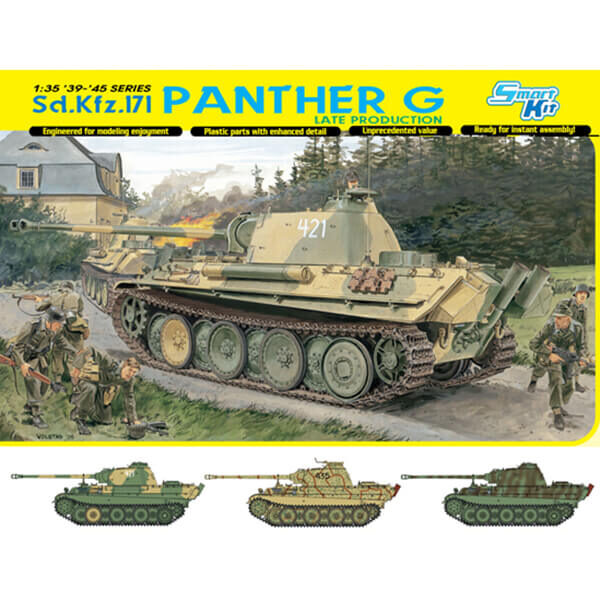 dragon 6268 Sd.Kfz.171 Panther G Late Production Kit en plástico para montar y pintar. Incluye fotograbados