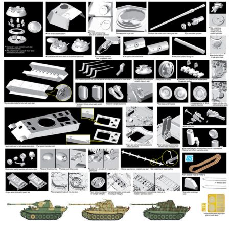 dragon 6268 Sd.Kfz.171 Panther G Late Production Kit en plástico para montar y pintar. Incluye fotograbados