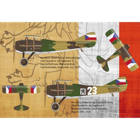 edm 11123 Legie SPAD XIIIs flown by Czechoslovak pilots Limited Edition Kit en plástico de Eduard. Incluye piezas en fotograbado y mascarillas. Escala 1/48 Hoja de calcas con 4 decoraciones