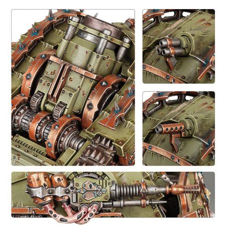 games workshop 43-52 Death Guard Plagueburst Crawler Kit en plástico multicomponente, se puede montar con distintas combinaciones de armamento.