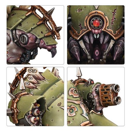 games workshop 43-56 Death Guard Myphitic Blight-Hauler Easy to Build - Montaje Fácil El Myphitic Blight-hauler viene armado con un cañón de fusión y un lanzamisiles, montados uno a cada lado de su chasis. Kit en plástico multicomponente.