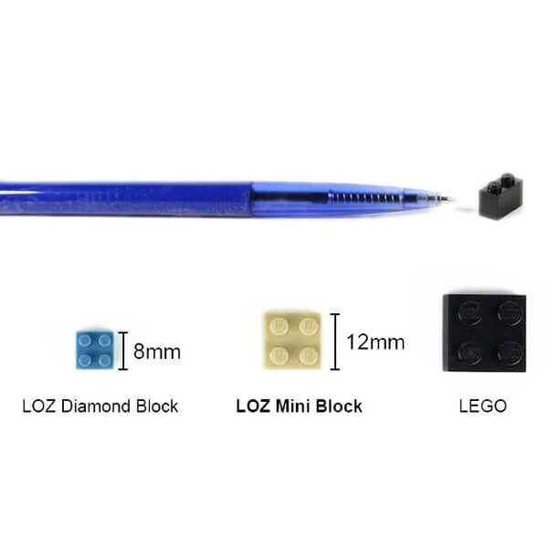 loz mini block comparacion de tamaños con diamond blocks y lego blocks