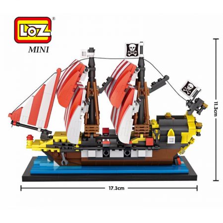 Loz Mini 1211 Barco Pirata Perla Negra 653 pcs Construye y colecciona con los bloques de Loz tus modelos favoritos. Los Mini Blocks de Loz son los bloques de construcción de tamaño medio entre Loz Diamond Blocks y Lego Blocks. Piezas 653