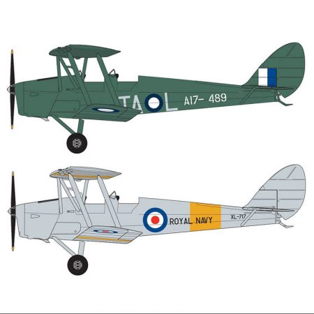 airfix a02106 De Havilland DH.82a Tiger Moth 1:72 Kit en plástico para montar y pintar. Hojas de calcas con 2 decoraciones