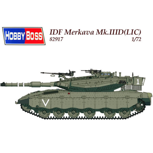 hobby boss 82917 IDF Merkava Mk.IIID(LIC) 1/72 Kit en plástico para montar y pintar. Dimensiones 125,6 x 55 mm