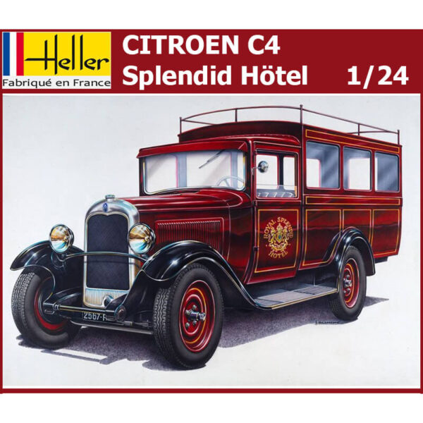 heller 80713 Citroen C4 Splendid Hötel 1/24 Kit en plástico para montar y pintar. Piezas 18 Dimensiones: 177 x 66 mm Escala 1/24