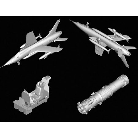hobby boss 80332 Republic F-105D Thunderchief Kit en plástico para montar y pintar.  Hoja de calcas con 2 decoraciones