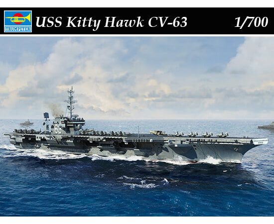 trumpeter 06714 USS Kitty Hawk CV-63 1/700 Kit en plástico para montar y pintar.  Incluye piezas en fotograbado.