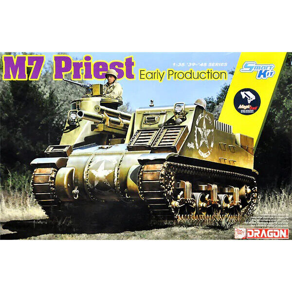 dragon 6817 U.S. M7 Priest Early Production Kit en plástico para montar y pintar. Incluye piezas en fotograbado y cadenas por eslabones individuales