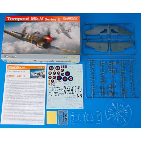 eduard -82122 eduard 82122 Tempest Mk. V series 2 profiPACK 1/48 Kit en plástico para montar y pintar de la serie profiPACK de Eduard. Incluye piezas en fotograbado y mascaras. Hoja de calcas de Cartograf con 6 decoraciones